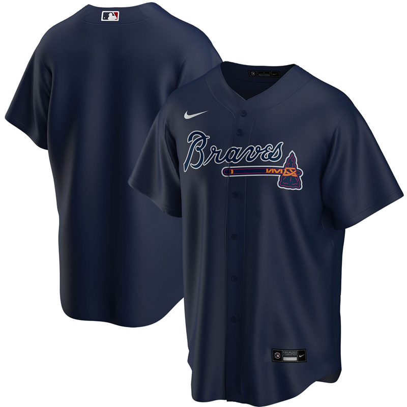 2020 MLB Men Atlanta Braves Nike Navy 2020 Spring Training Replica Team Jersey 1->atlanta braves->MLB Jersey